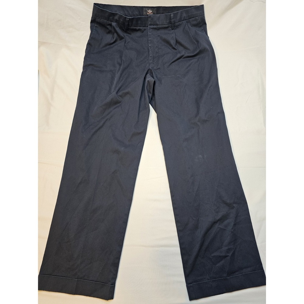 Dockers Khaki Pants Mens 36 x 32‎ Navy Classic Fit Cotton-Poly Blend